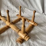 Vintage wooden accordion coat rack