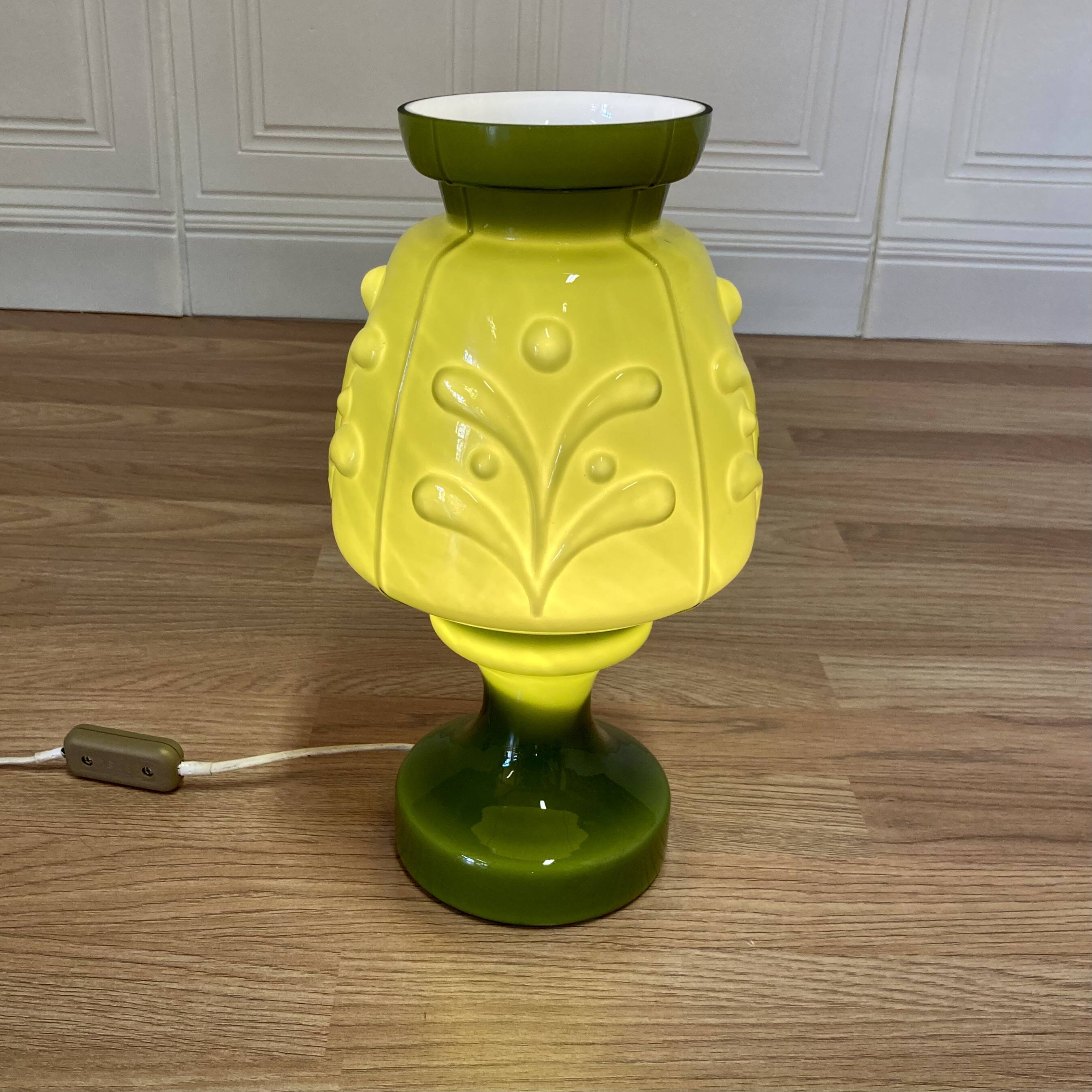 Grande lampe verre Design scandinave 1950.