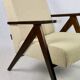 Vintage Beige Boucle Rosewood Model B-310 Lounge Chair, 1970s