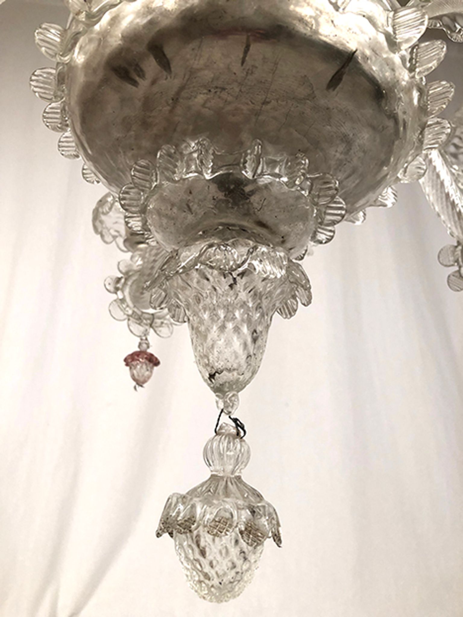 Murano glass chandelier with four light arms, late 19th century.