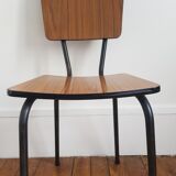 Brown formica chair with black structure