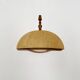 Teakwood and Raffia Bast Pendant Lamp by Temde