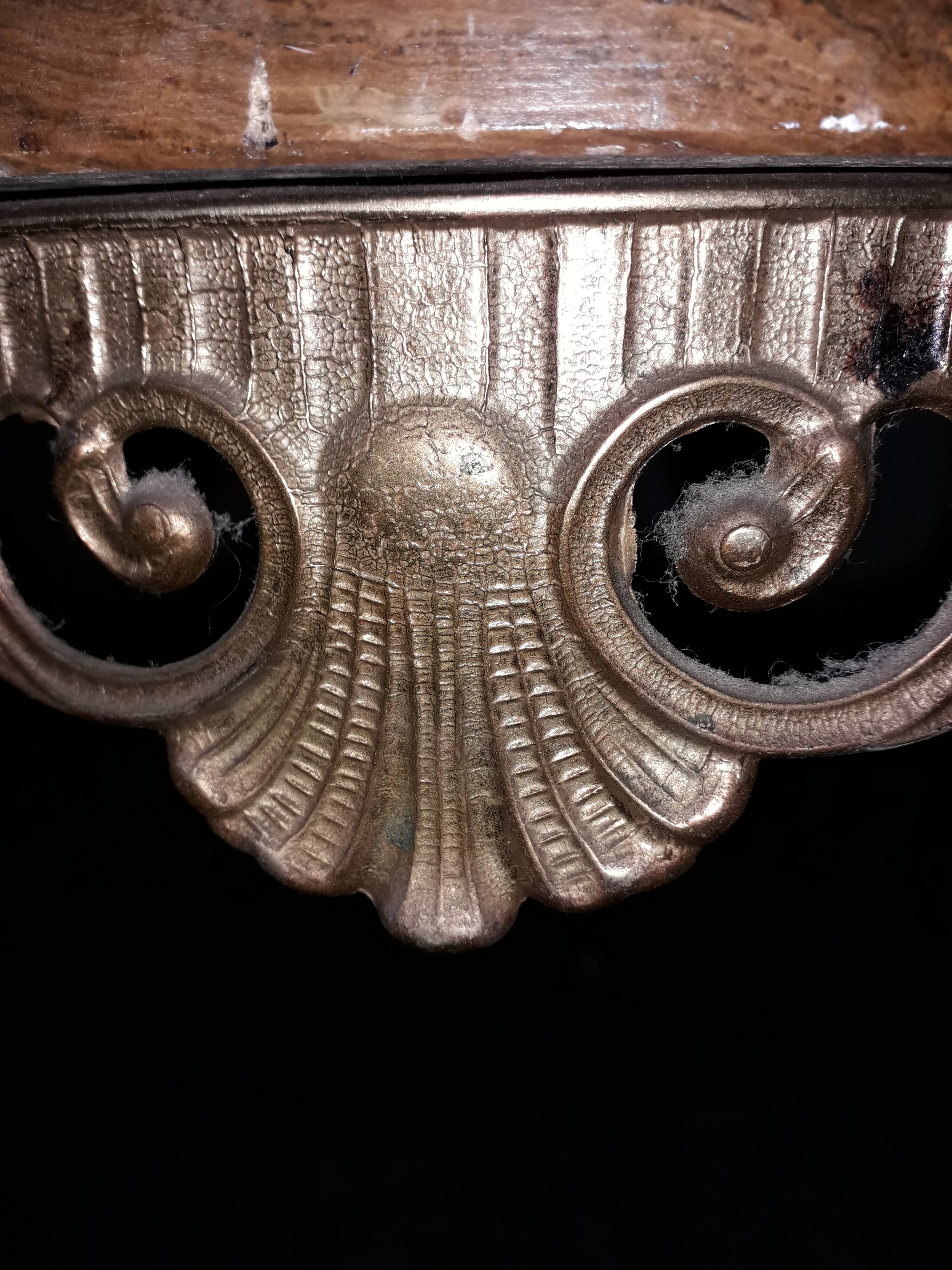 Napoleon III brass table and onyx