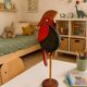 Sculptural wooden piggy bank – Modernist bird – Handmade work from the years