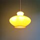 Vintage yellow opaline pendant light, 70s