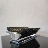 Large pocket in smoked glass and chrome steel, 1930