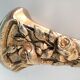 Seal stamp in gilded bronze art nouveau decorated with roses signed