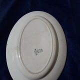 Gien Iron Earth's opaque porcelain oval dish Model Montigny L 37.5 cm