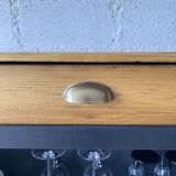 Meuble bar avec pose en chevron