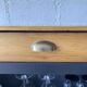 Bar cabinet with chevron installation