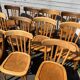 (Lot) 14 honey-coloured bistro chairs (Baumann)