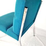 Vintage metal and fabric armchair