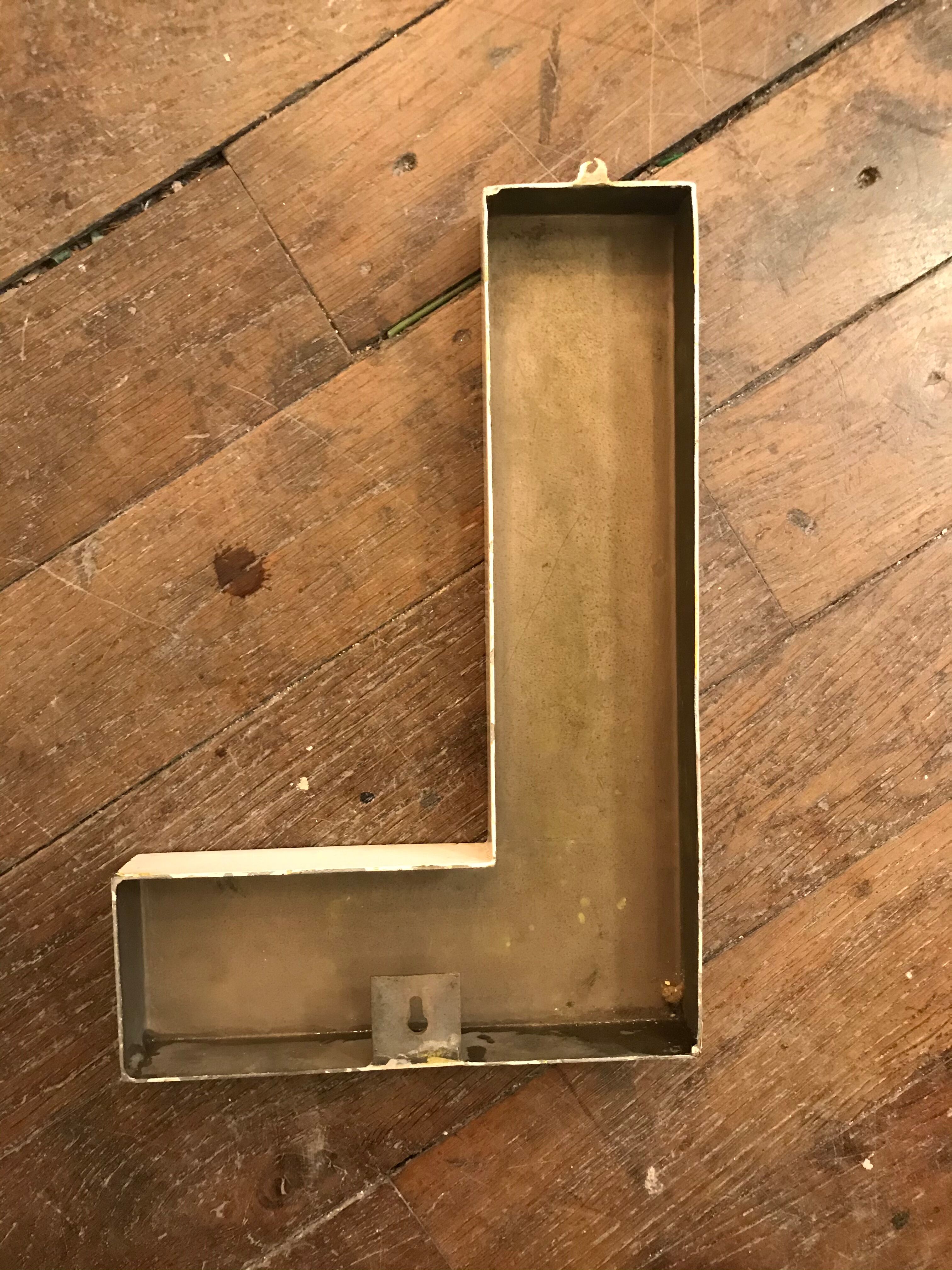 Old letter signs iron 30 cm L
