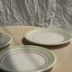 Set of 12 green and pink Italian plates