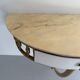 Floating wall console with drawer, brass body and marble top, 1960s, Italy