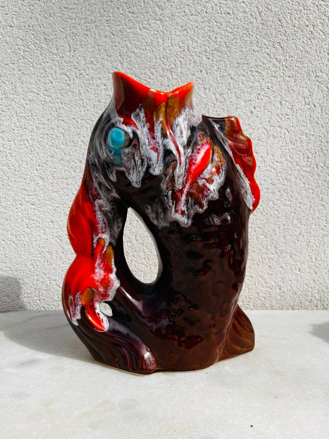 Vase poisson vallauris année 60