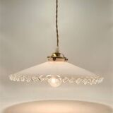 Suspension en opaline blanche