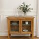 Art Deco sideboard in wood, with 2 glass doors.