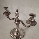 19th century silver-plated bronze chandelier