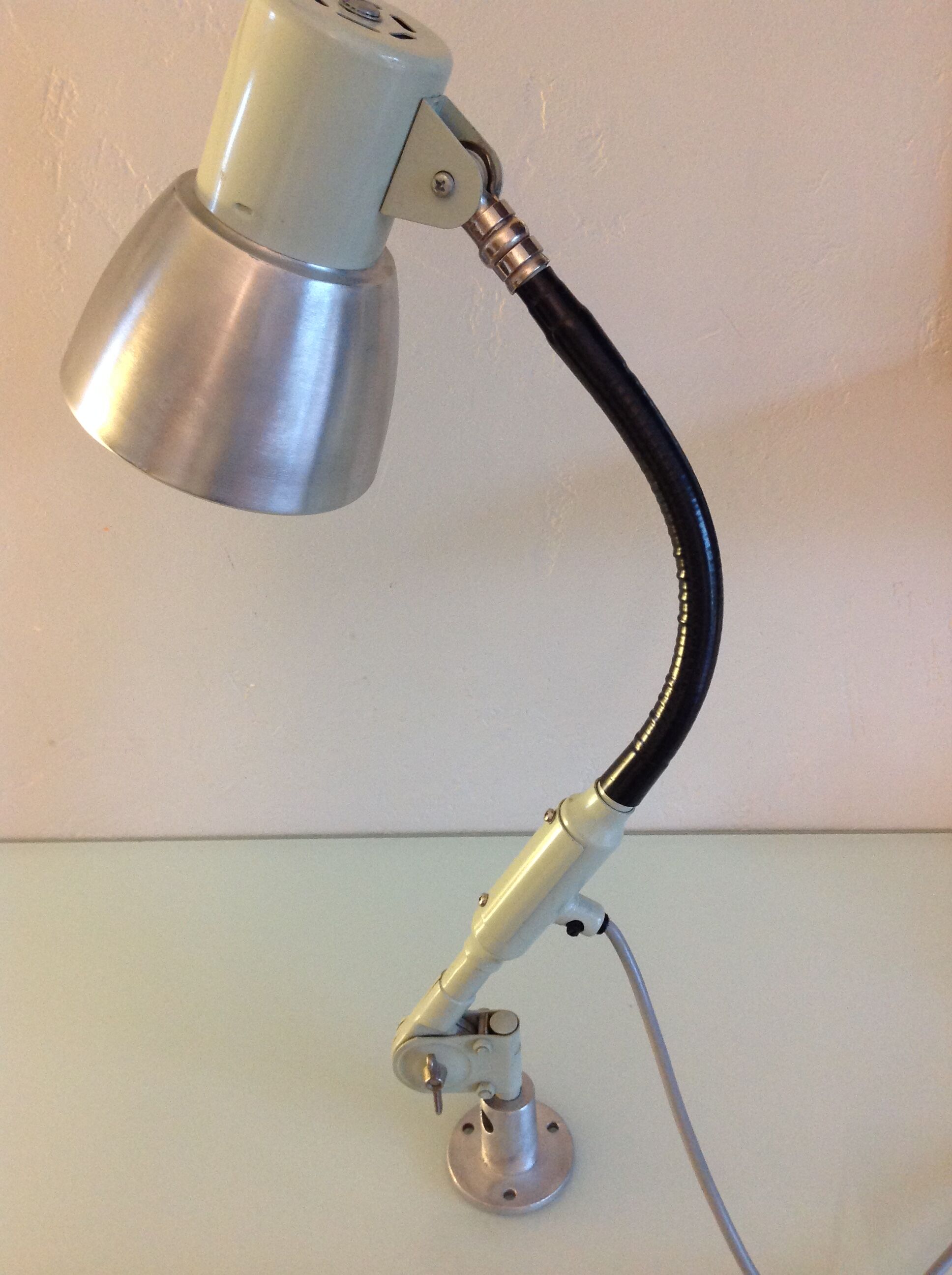 SIS industrial workshop lamp, vintage from the 1970s