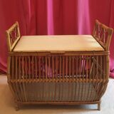 1960 rattan toy chest