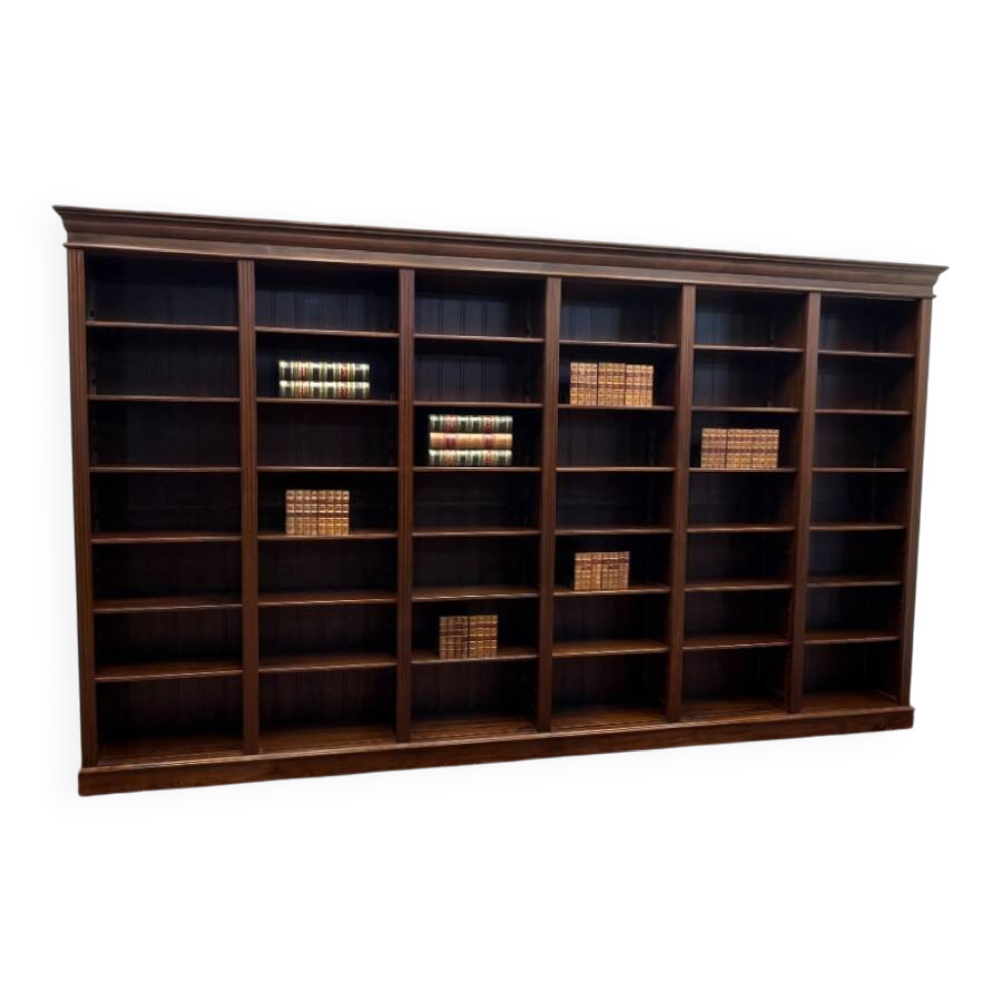 Large Classic English Open Bookcase
