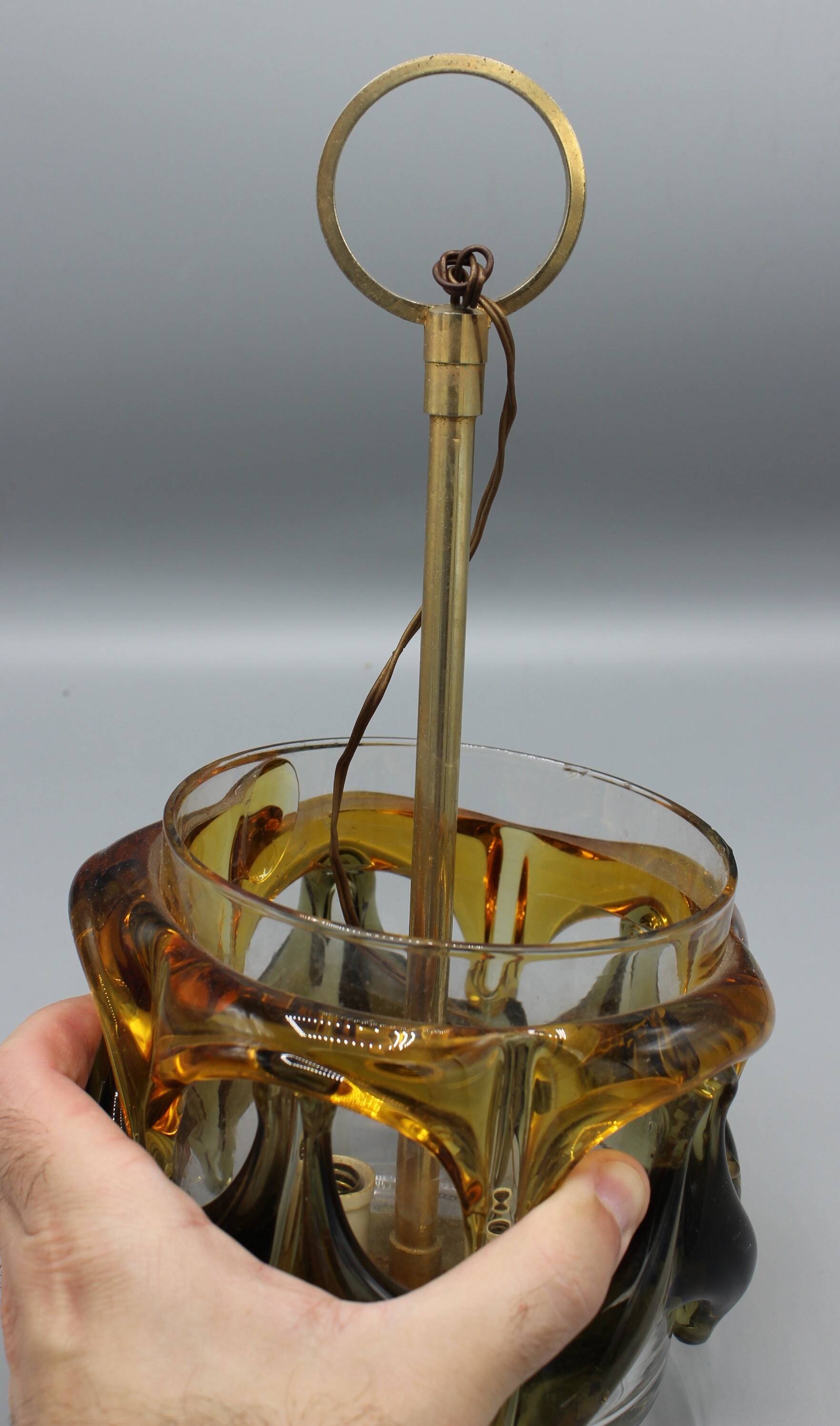 VINTAGE 70s MURANO CHANDELIER - CARLO NASON - MAZZEGA