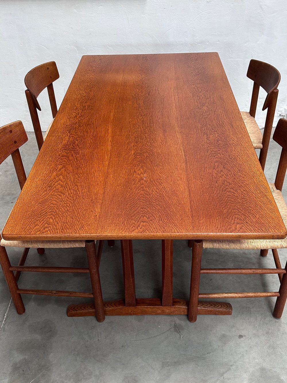 4 'J39' chairs and 'C18' shaker table, Børge Mogensen, FDB Møbler, Denmark