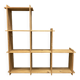 Vintage 80s pine staircase bookshelf in Maison Regain style