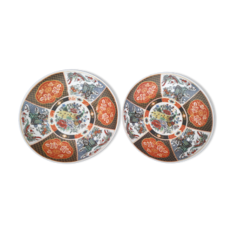 2 Chinese hollow plates signed Yaran diam 25,5 cm