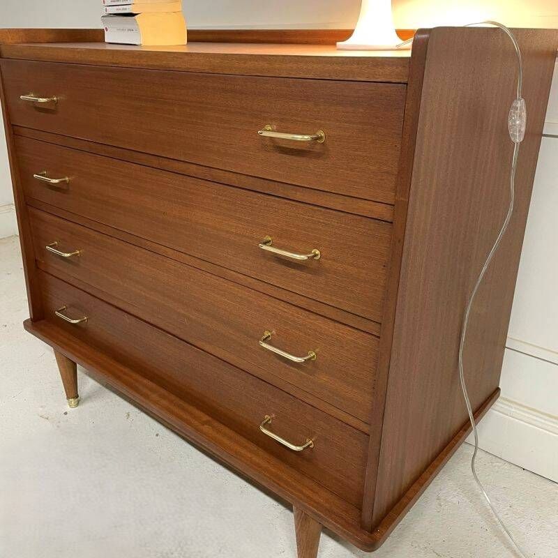Vintage teak chest of drawers – Scandinavian style – 1960s