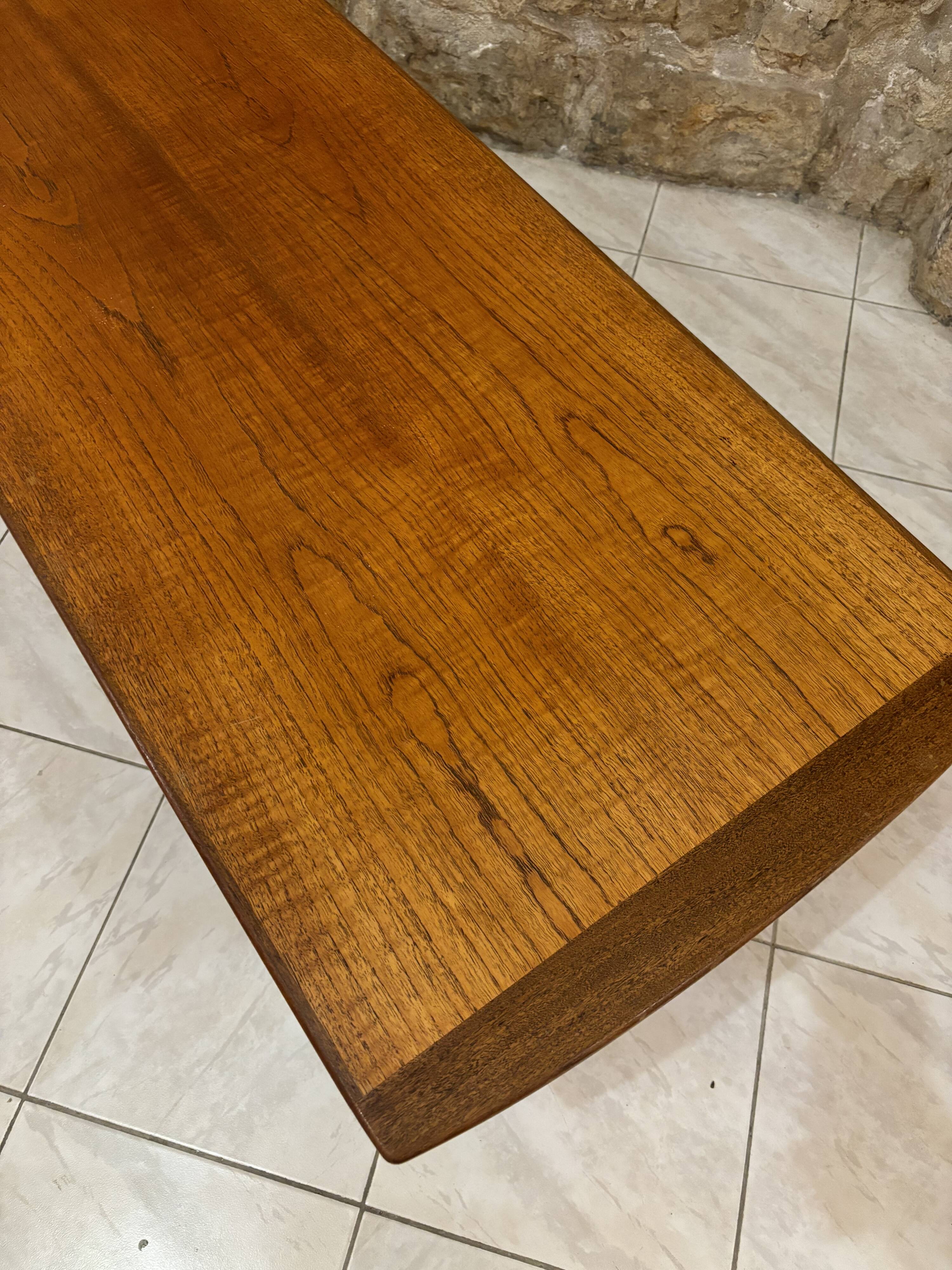 Large Scandinavian teak coffee table