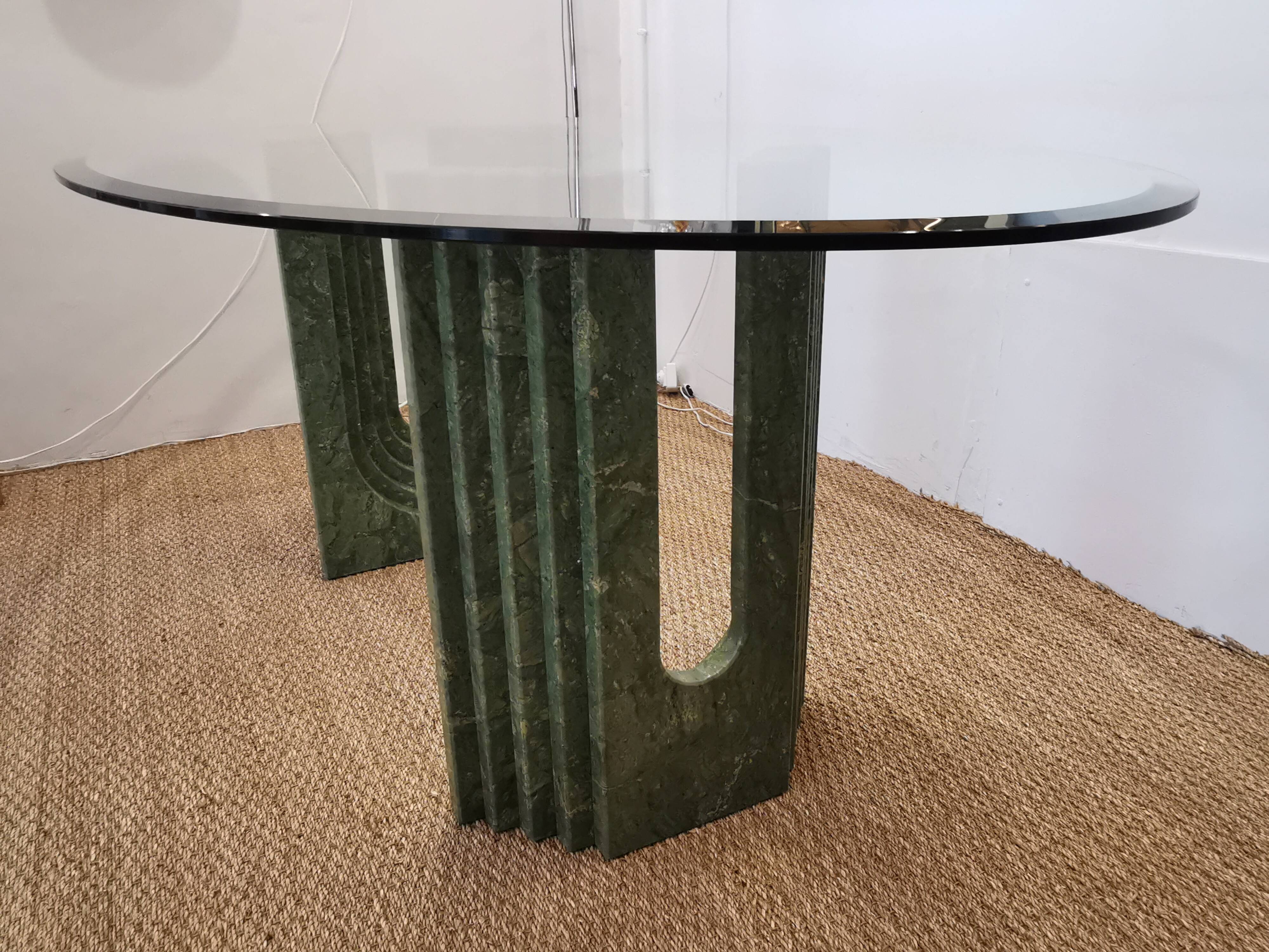 Marble and glass dining table Carlo SCARPA for CATTELAN Italia circa 1970