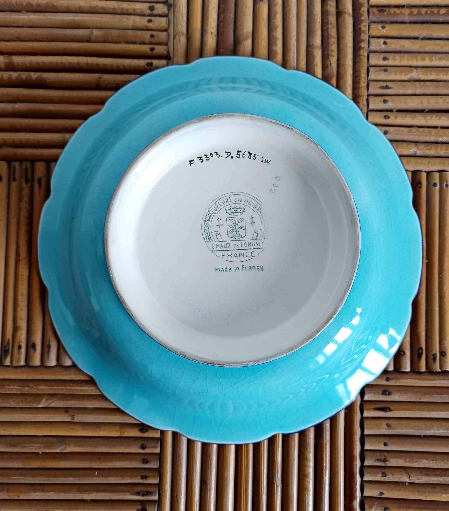 Longwy art deco enamel cup 28 cm