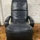 Jori black leather relax armchair from the 80s