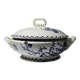 Antique soup tureen 1890-1910 opaque porcelain ironstone Gien Chardons model