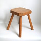Solid wood stool