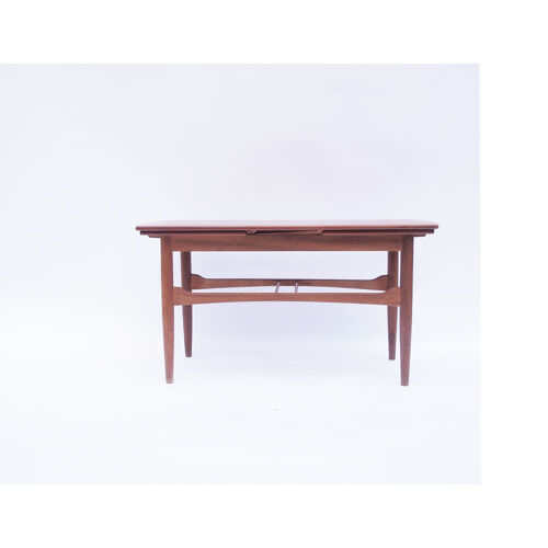 Scandinavian Danish coffee table extendable teak & rosewood