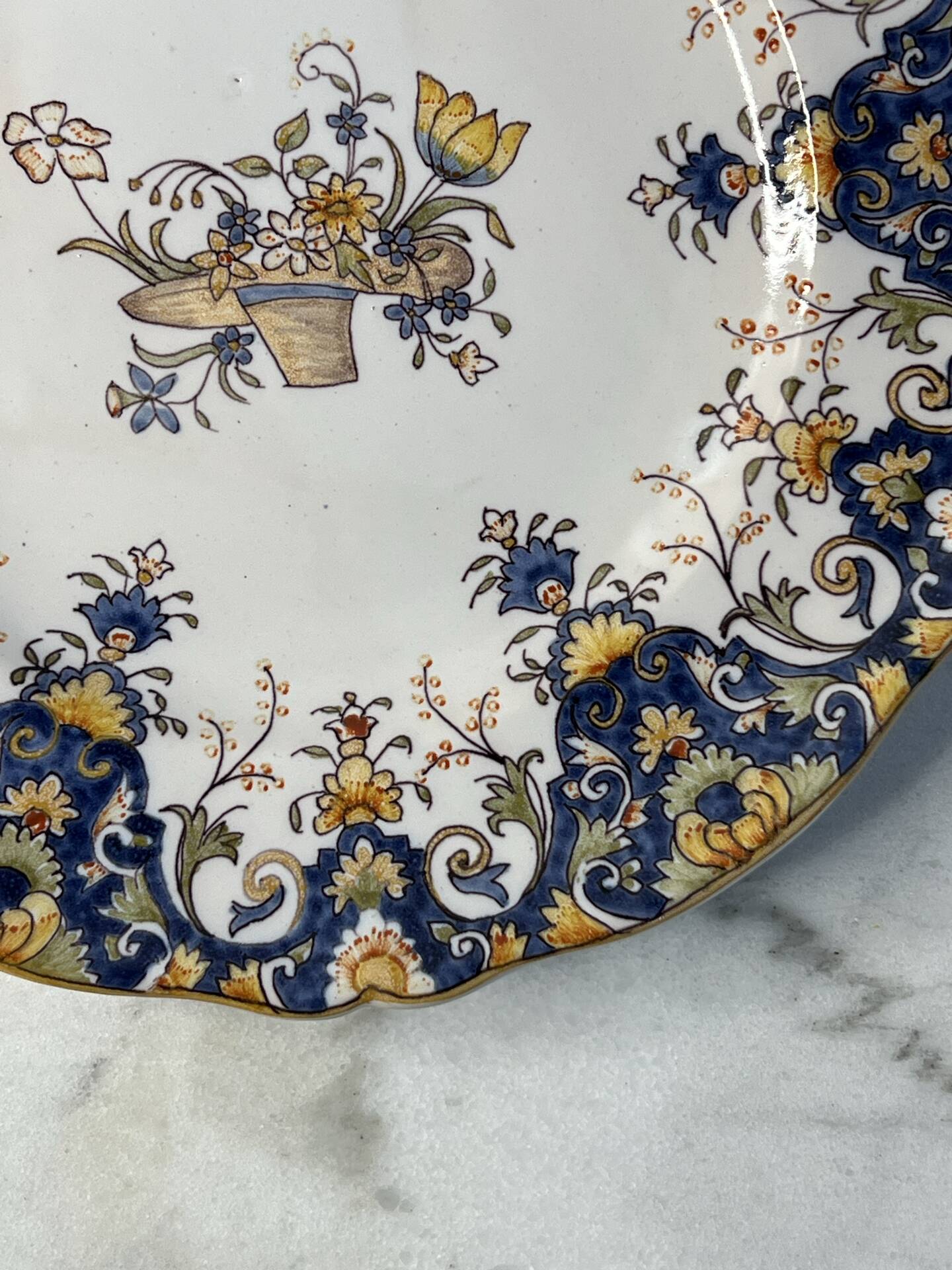 Ironstone plate Rouen 26cm
