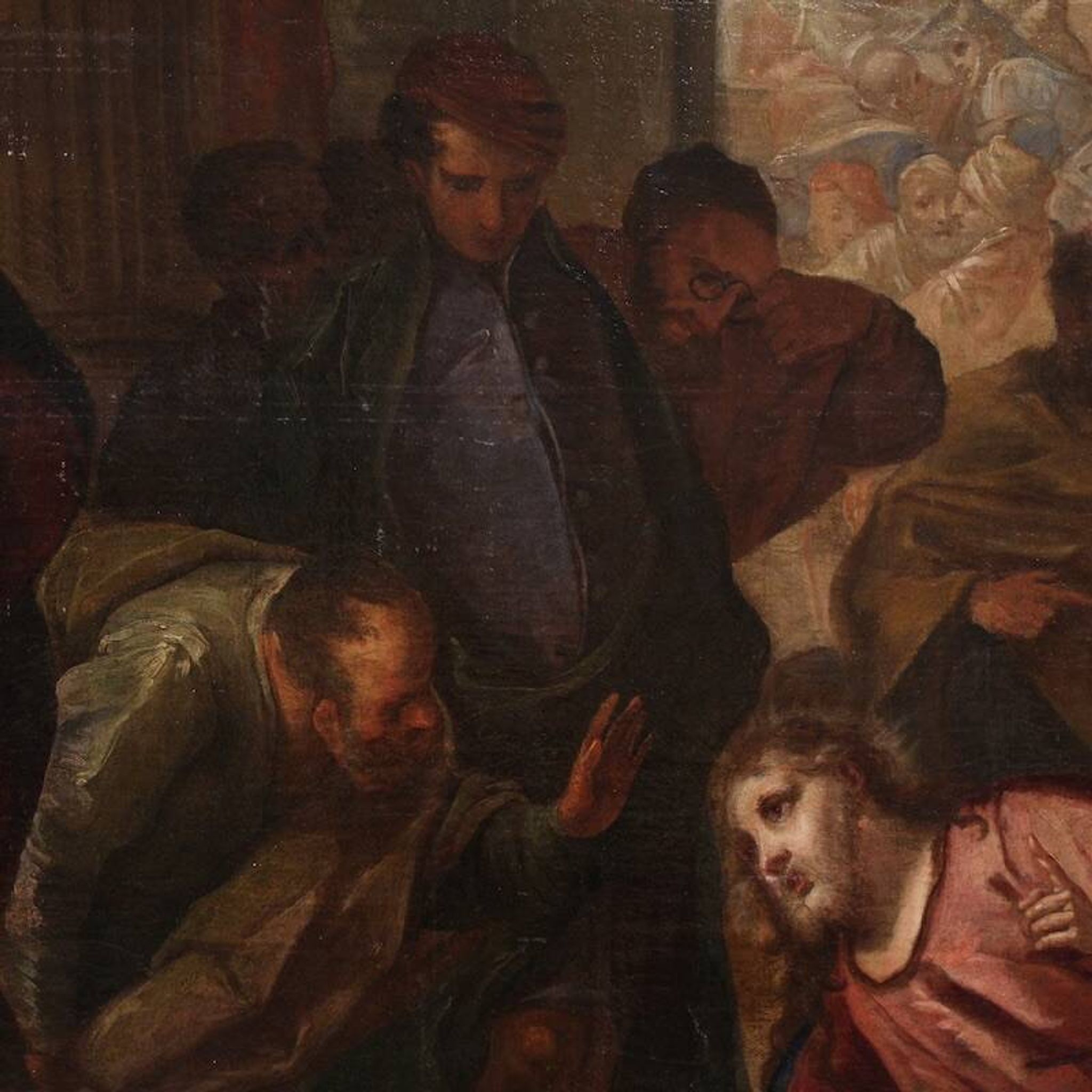 Great 16th-century Venetian painting, Christ and the Adulteress