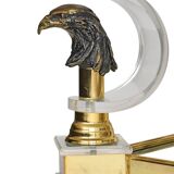 Vintage coffee table with eagles.