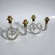 Pair of pretzel candlesticks by Dorothy Thorpe, 1970s