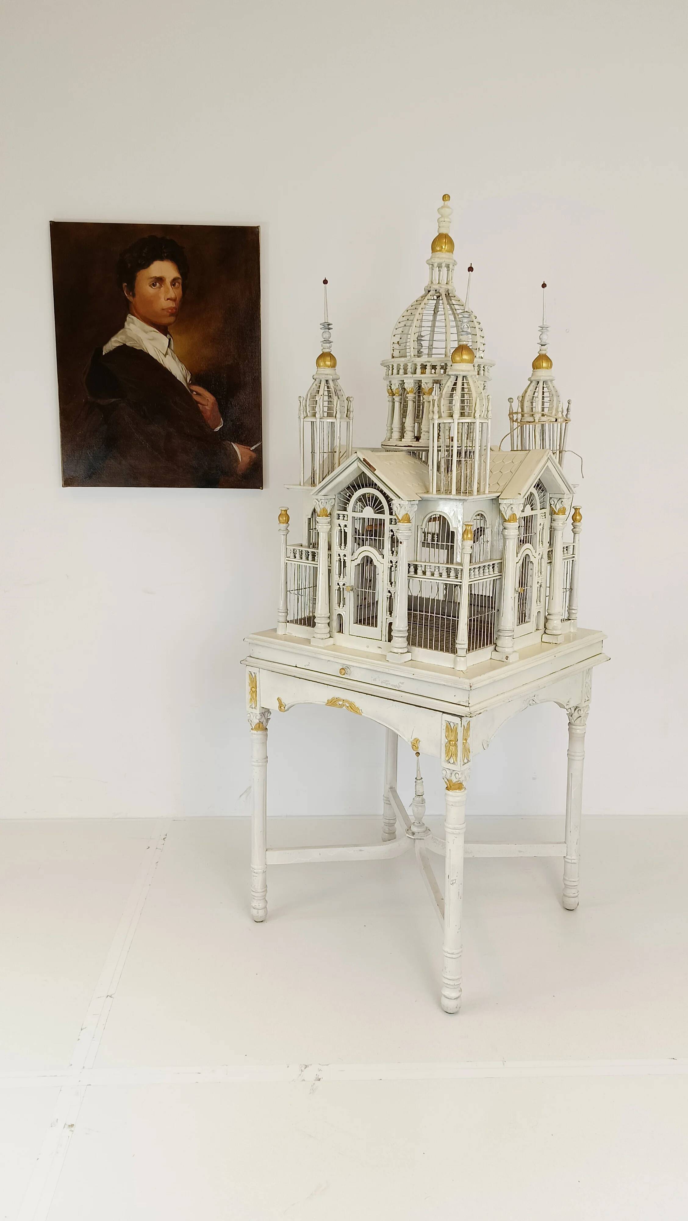 French Victorian midcentury birdcage