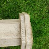 Garden saddle column in old marble