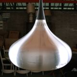 Large Danish pendant light in chrome metal, orient model by Jo Hammerborg for Fog & Morup 1960.