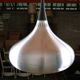 Large Danish pendant light in chrome metal, orient model by Jo Hammerborg for Fog & Morup 1960.