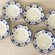 6 assiettes creuses Digoin Sarreguemines - Collection Ciboulette