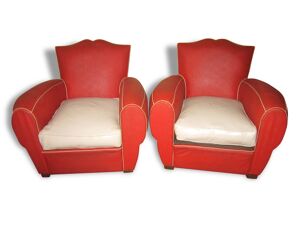 Paire fauteuils club - vinyle