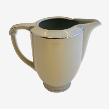 Pirkenhammer porcelain milk pot celadon color a decor silver 1918/1938