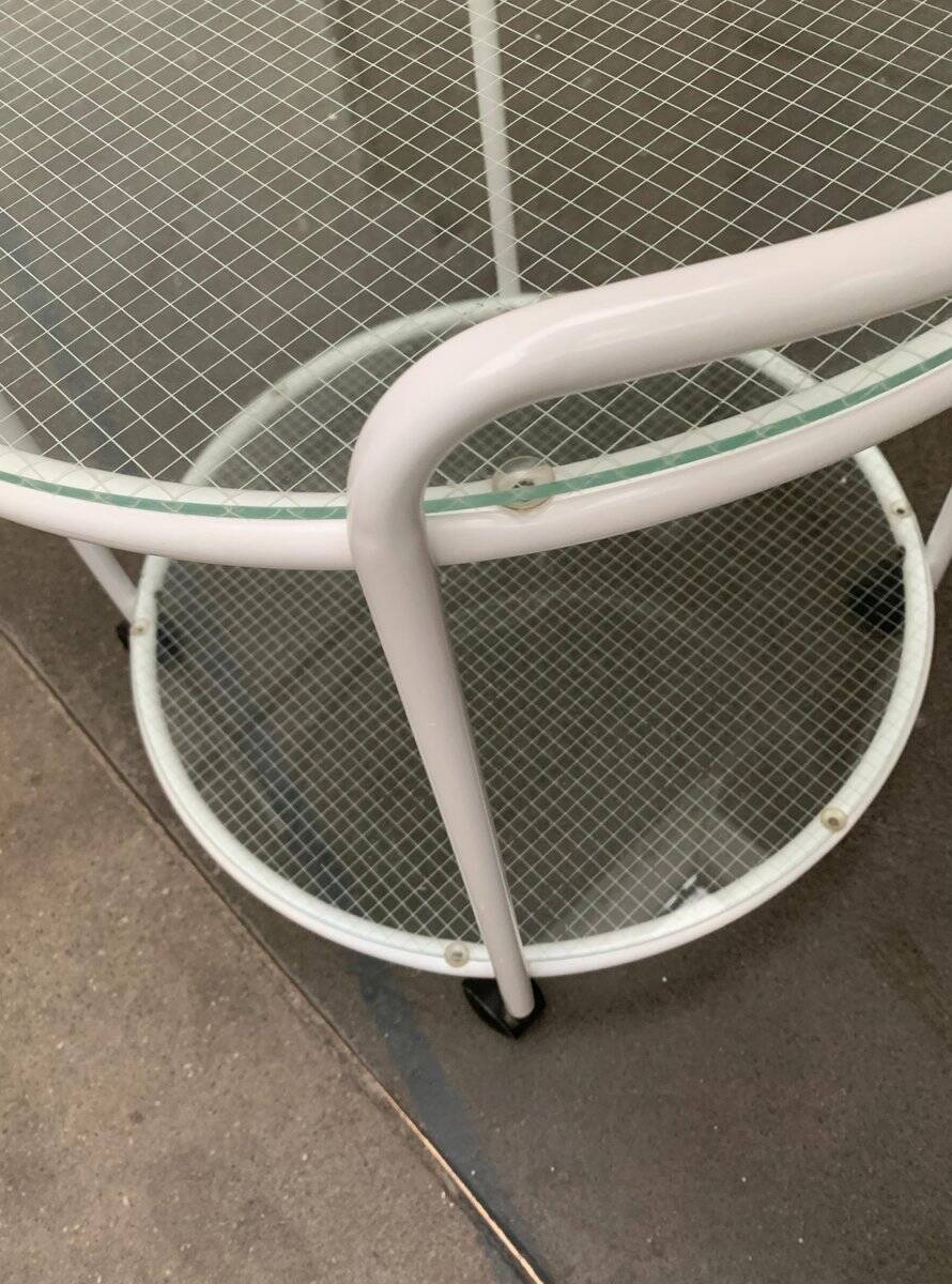 Postmodern Glass Side Table or Dessert Table